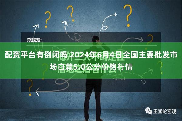 配资平台有倒闭吗 2024年6月4日全国主要批发市场白蒜5.0公分价格行情